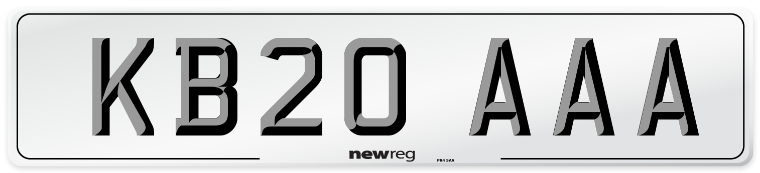 KB20 AAA Number Plate from New Reg